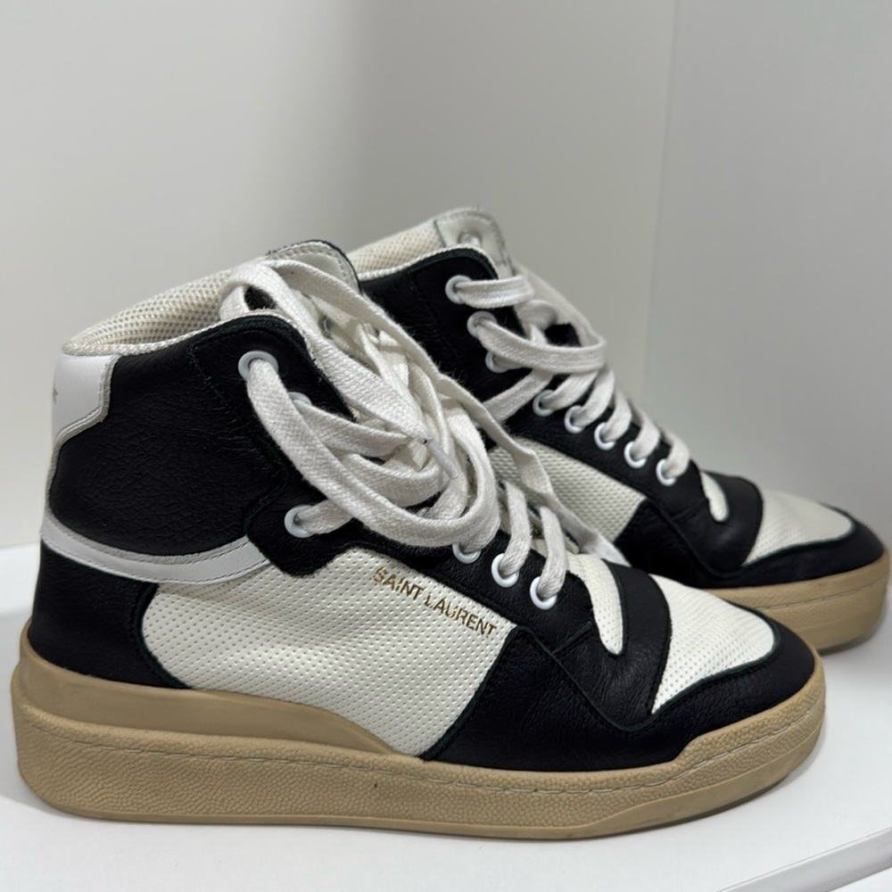Womens Saint Laurent high top sneakers size 36.5 - Picture 1 of 6